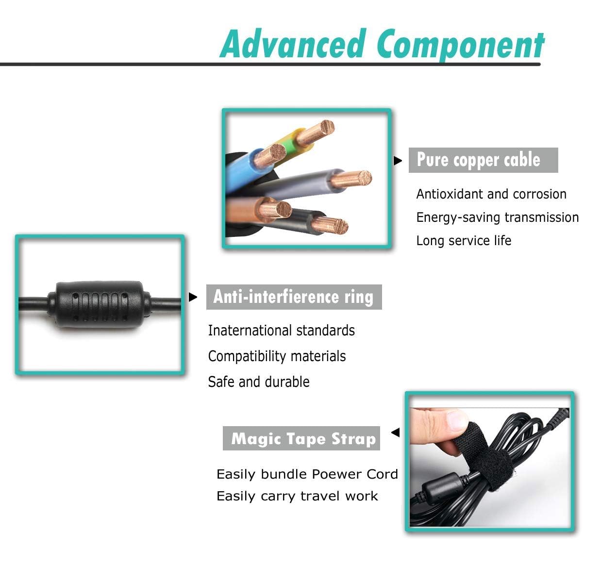 65W Laptop Adapter Power Charger For Toshiba Satellite C55 C655 C850 C50 L755 C855 L655 L745 P50 C855D C55D S55;Portege Z30 Z930 Z830;Satellite Radius 11 14 15 Pa3917U 1Aca Power Supply Cord