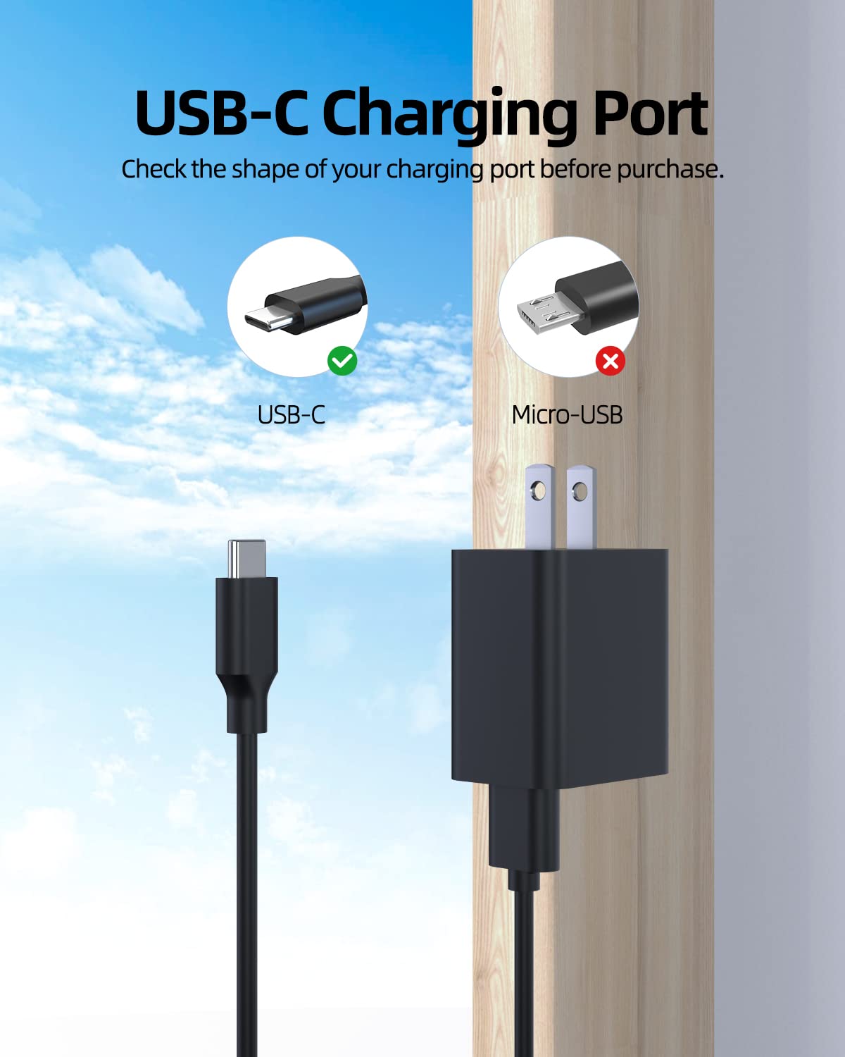 18W Type C Fast Charger Fit For Samsung Galaxy Tab A9+/A9 Plus 11 Inch 2023, Tab A7 10.4 Inch 2020, Tab A7 Lite 8.7 Inch 2021 Usb C Tablet