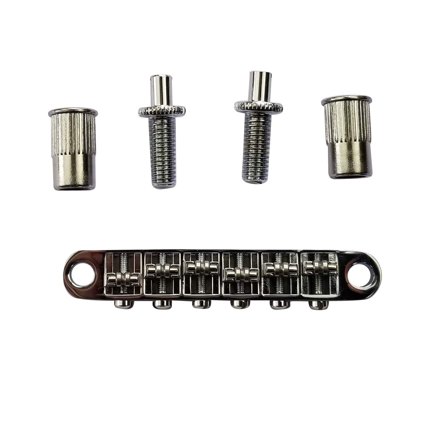 Tune O Matic Bridge W/Roller Saddles For Epiphone Les Paul, Sg, Es, Dot, Chrome Color