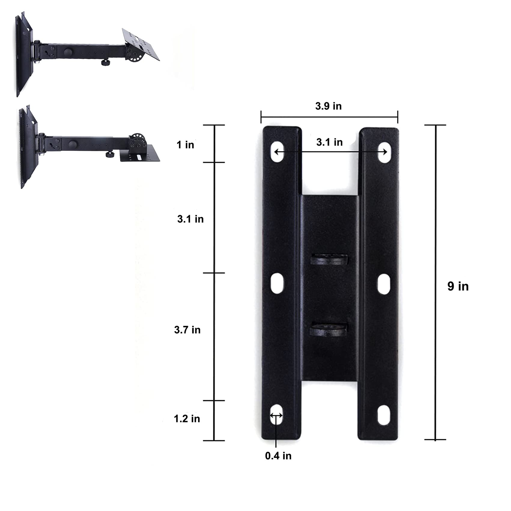 Bigalleons Sps 508 Speaker Wall Mount Stand, Rotatable Angle, Adjustable Swivel Tilt Speaker Mount Bracket, Home Surround Sound