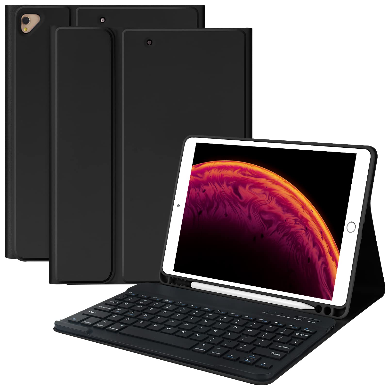 Keyboard Case For Ipad 10.2'' 9Th 8Th 7Th Generation, With Detachable Bluetooth Keyboard And Pencil Holder, For Ipad 10.2 Inch/I