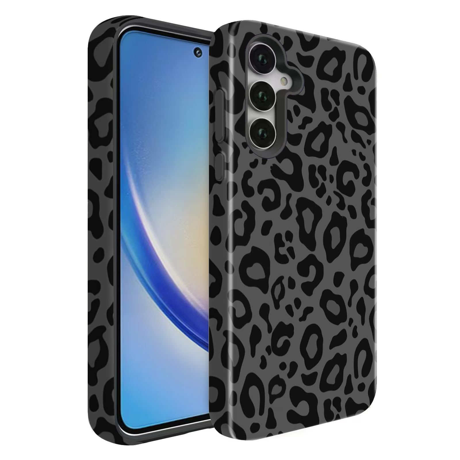 BSMOSPER Compatible for Samsung Galaxy S25 FE 5G Case, Dual Layer Heavy Duty 2 in 1 Shockproof Protective Phone Case,Black Cheet