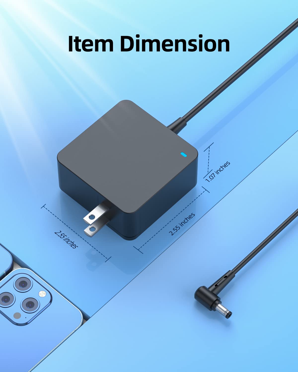 Ac Charger Fit For Asus Vivobook X555L X555La X555Y X555Ya X555Lb X555Lf X555Lj X555U X555Ub X555Uj X555C X555Ca X555D X555Da X555Dg X555Qa X555Qg X555Q X555 Laptop Power Supply Adapter Cord