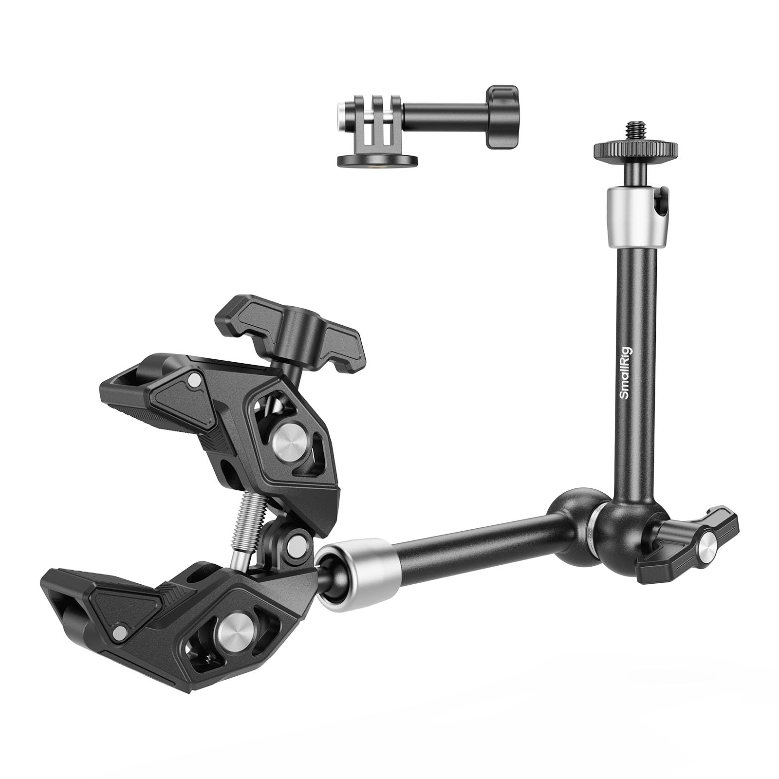 SMALLRIG Magic Arm Clamp Kit, Camera Mount Articulating Friction Arm w Super Clamp, w 1/4-20 Screw and Thread Hole, for Camera, 