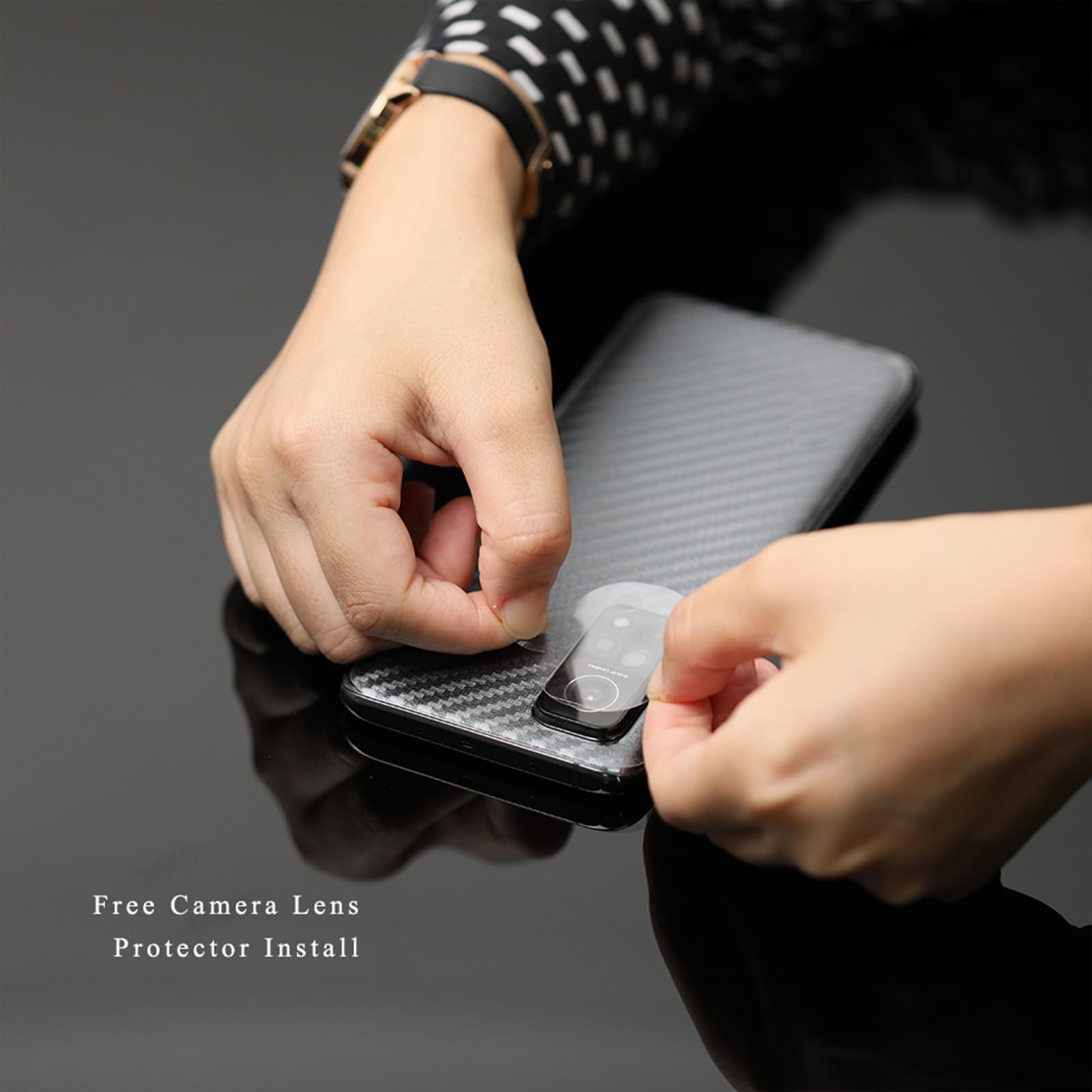 Ibywind Screen Protector For Xiaomi 10T/10T Pro,With 2Pcs Tempered Glass,1Pc Camera Lens Protector,1Pc Backing Carbon Fiber Film