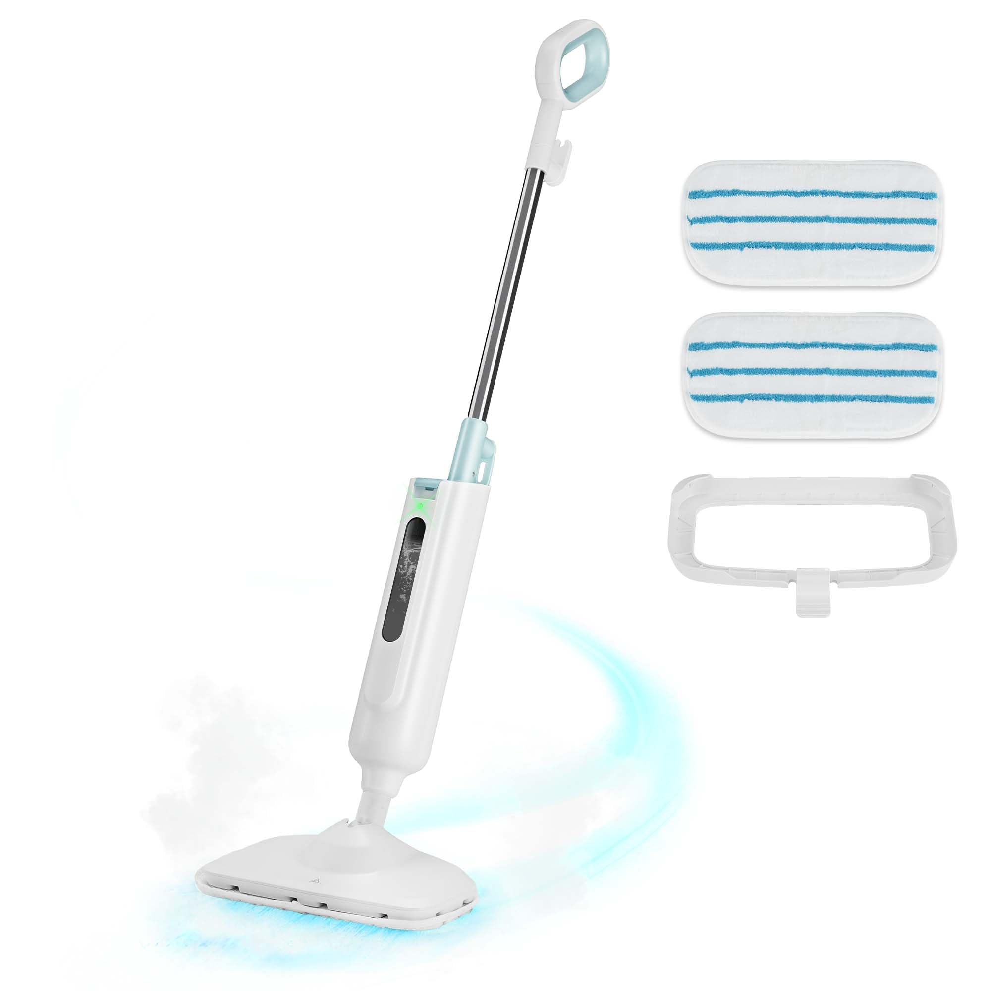 Steam Mop for Floor Cleaning, Lightweight Floor Steamer for Hardwood, Tile, Laminate & Carpet, Quick-Heat Steam Cleaner with Vis