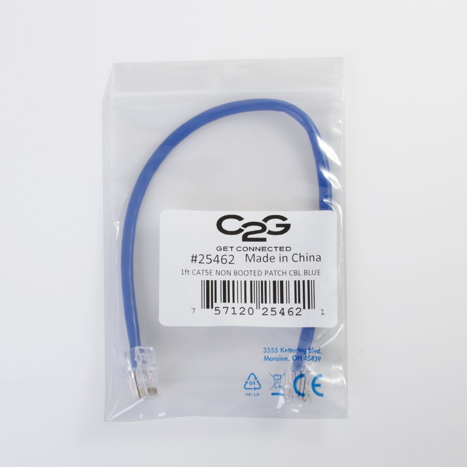 25 Ft Cat5E Non Booted Utp Unshielded Network Patch Cable   Blue