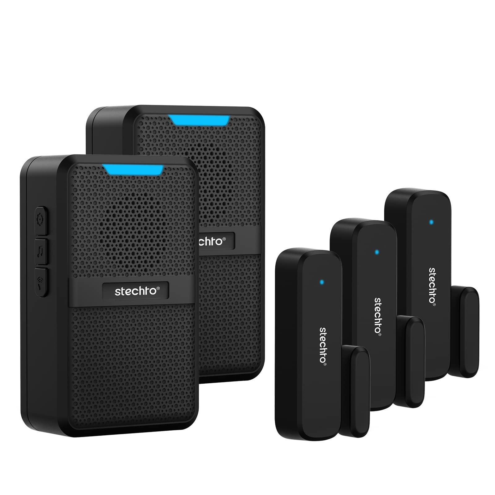 Stechro Door Chime, Wireless Door Open Contact Sensor Alarm With 600Ft Range, 62 Chimes 5 Adjustable Volumes For Business/Home/O