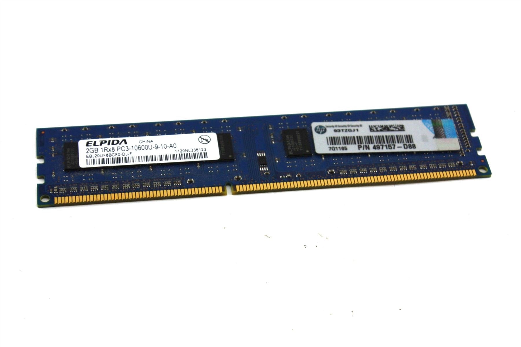 Elpida Ddr3 Dimm 2Gb Memory Ram Pc3 10600U 9 10 A0 Ebj20Uf8Bcf0 Dj F