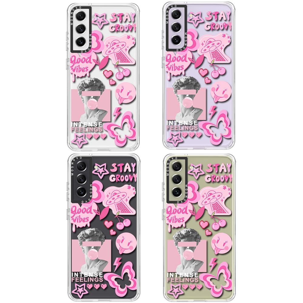 Mosnovo Case For Samsung Galaxy S21 Fe, [Buffertech 6.6Ft Military-Grade Drop Protection] [Anti Peel Off Tech] Clear Tpu Bumper