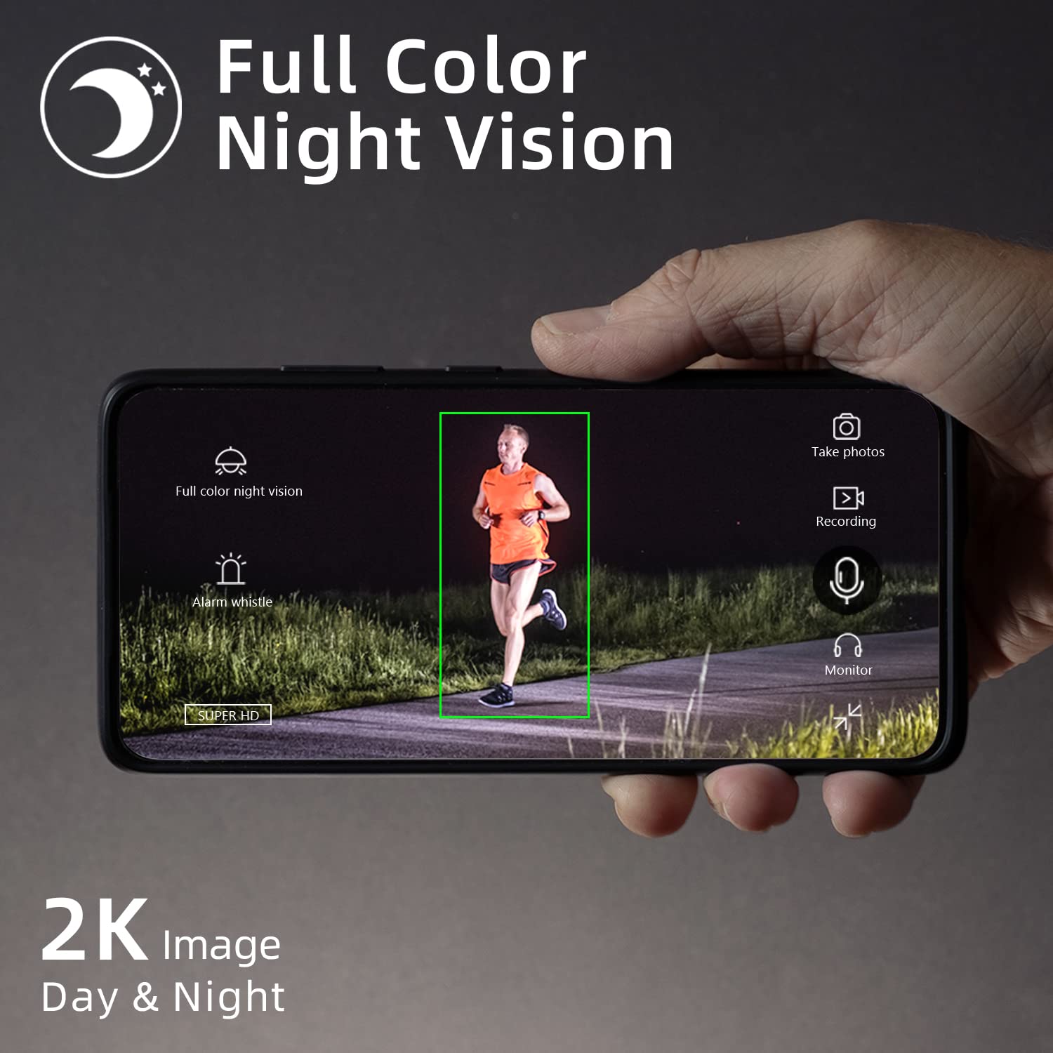 3Mp Solar Power Security Camera Outdoor, Solar Surveillance Camera With Color Night Vision, 2 Way Audio, Spotlight & Siren, Compatible With Alexa, No Monthly Fee, Ai Detection, Ip65 Waterproof