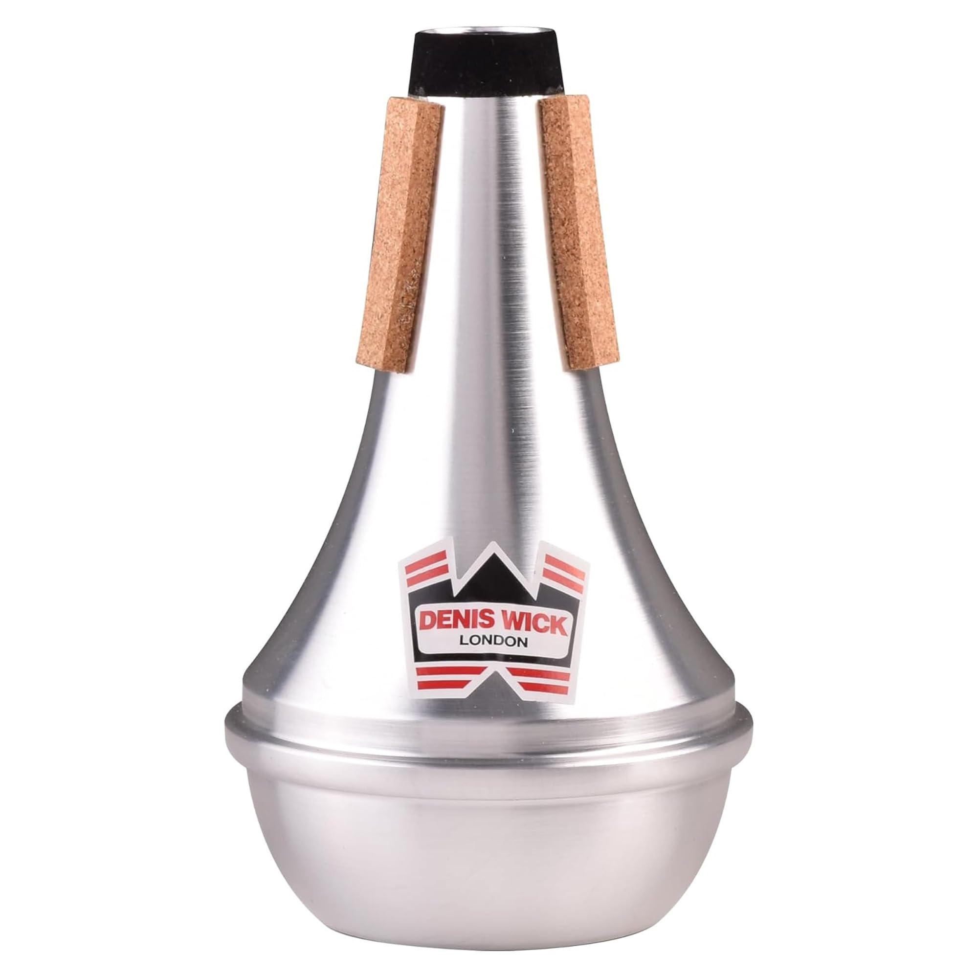 Denis Wick Straight Mute for Trumpet or Cornet, 5504 - Hand-Spun Aluminum Mute with Natural Cork - Brilliant Tone, Reliable Into