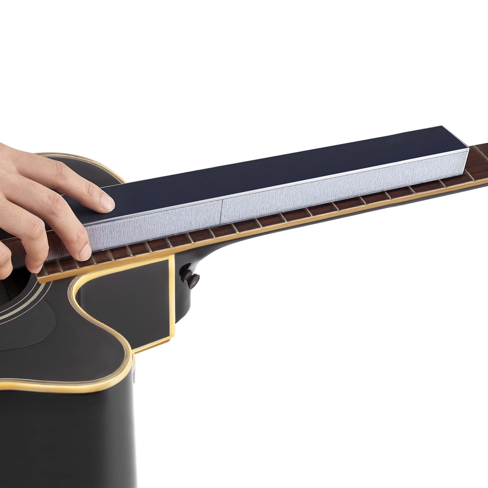 Frautron Guitar Luthier Tool Kit Includes 16 Inch Guitar Fret Leveling Sanding Beam Fret Leveler, Fret Crowning File, Fret Rocke