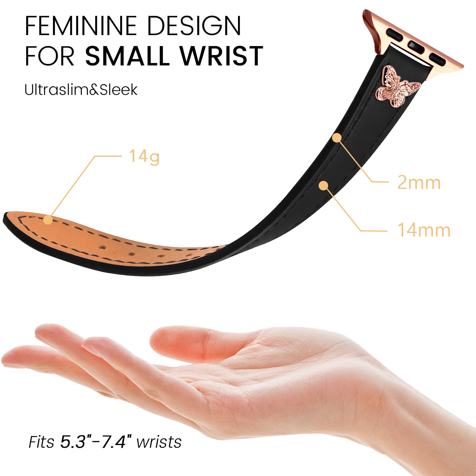 Jr.Dm Slim Leather Bands Compatible With Apple Watch Band 38Mm 40Mm 41Mm 42Mm 44Mm 45Mm 46Mm 49Mm, Top Genuine Leather Band With