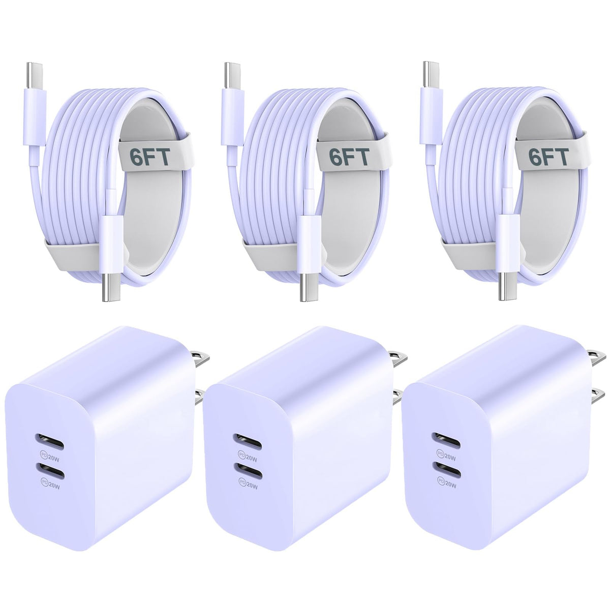 Phone 15 Pro Max Charger, 20W Usb C Charger Block With 6Ft Long Usb C To C Charging Cable Cord For Iphone 15 Pro Max/15 Pro/15/1