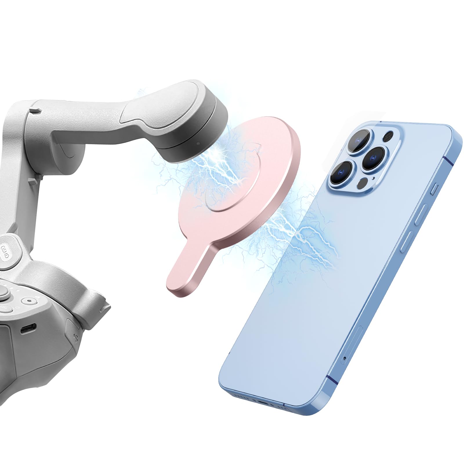Aerbeis Magnetic Phone Clamp For Dji, Adapter Mount For Dji Gimbal Stabilizer Osmo Mobile 6/ Om 5/ Om 4/ Om 4 Se, Dji Om Accesso