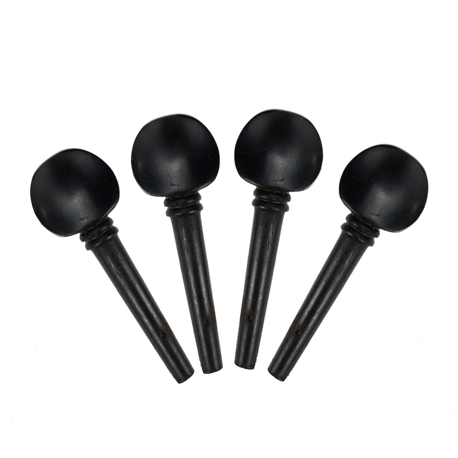 Farboat 4Pcs 4/4 Ebony Violin Tuning Pegs Fiddle Violin Part Wooden Replacement For 4/4 Size Violin