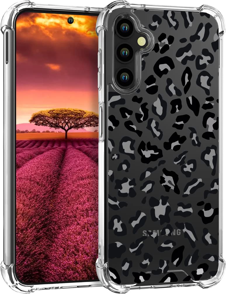 Topgraph Case Leopard Cheetah Cute Clear For Women Girly Designer Girls For Galaxy S23+ Plus, Cute Transparent Phone Case Leopar