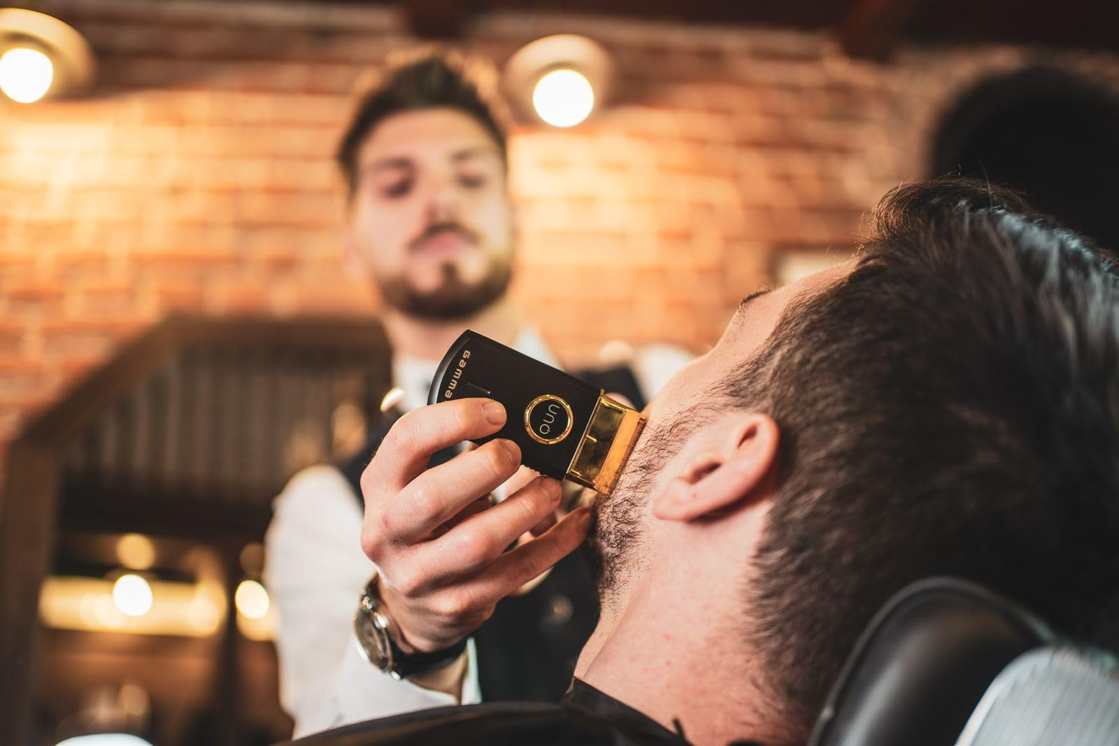 Gamma+ Uno Mini Sized Travel Cordless Mens Single Foil Shaver, Micro Usb Rechargeable For Shorter Facial Stubble, Black