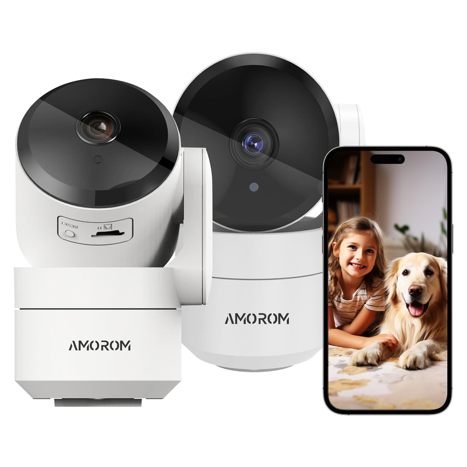 Indoor Camera For Home Security 360, 1080P Security Camera With Pan&Tilt,Night Vision, Motion Detection,2 Way Audio,Baby Monitor