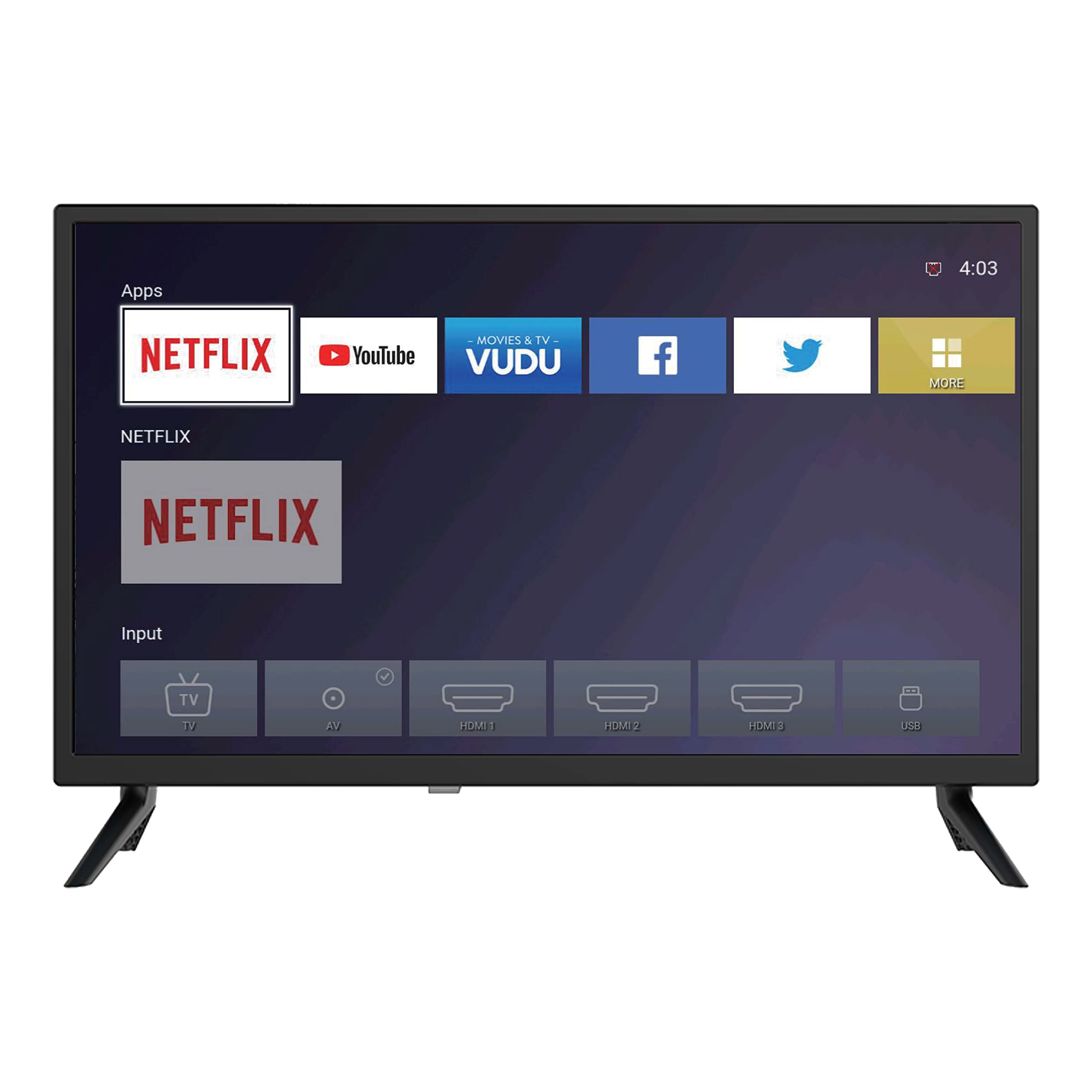 Supersonic SC-2416STV 24 Smart LED-LCD TV - HDTV - Black