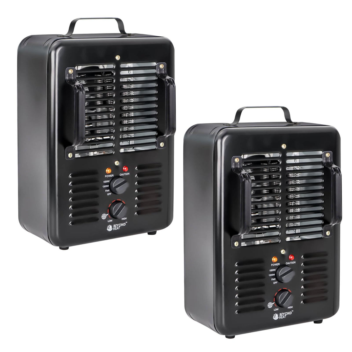 Beyond Heat Milkhouse Space Heater, 1300W/1500W Electric Heater With Thermostat, 3 Heat Settings, Safe And Quiet Heater For Gara