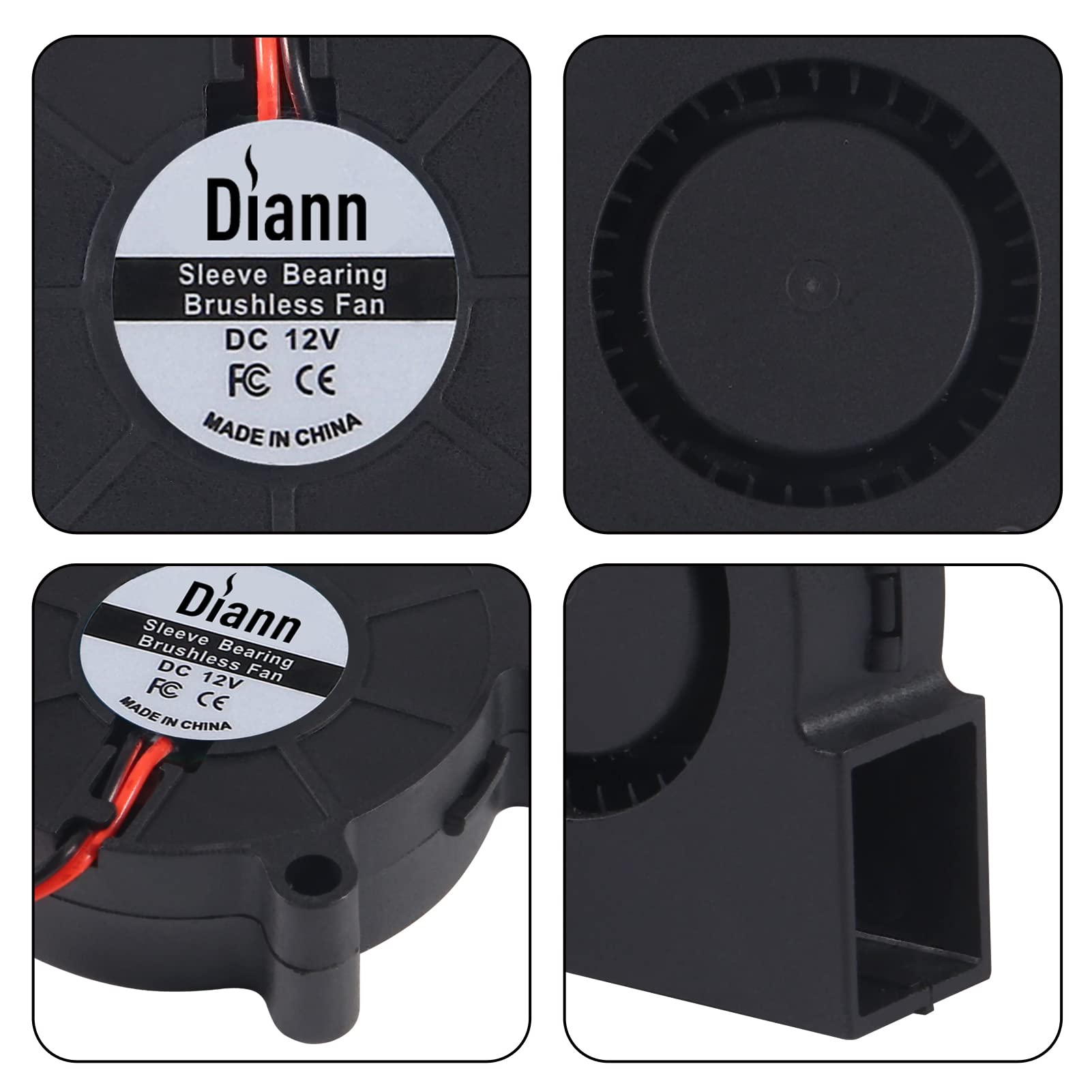 Diann 2Pcs 5015 3D Printer Dc 24V Brushless Blower Cooling Fan Turbine Turbo 50X15Mm For Reprap I3 Cr 10 And Other Small Applian