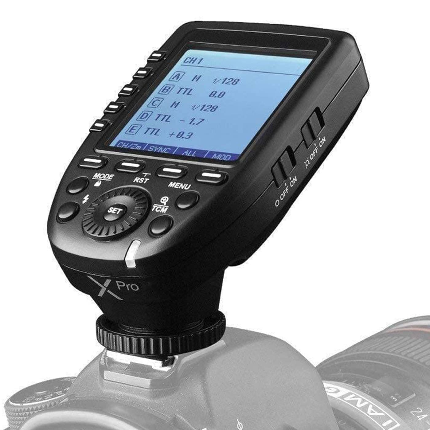 Godox Xpro N Flash Trigger Suitable For Nikon, 2.4G Wireless X System Ttl 1/8000S Hss Lcd Screen Design 5 Dedicated Group Button