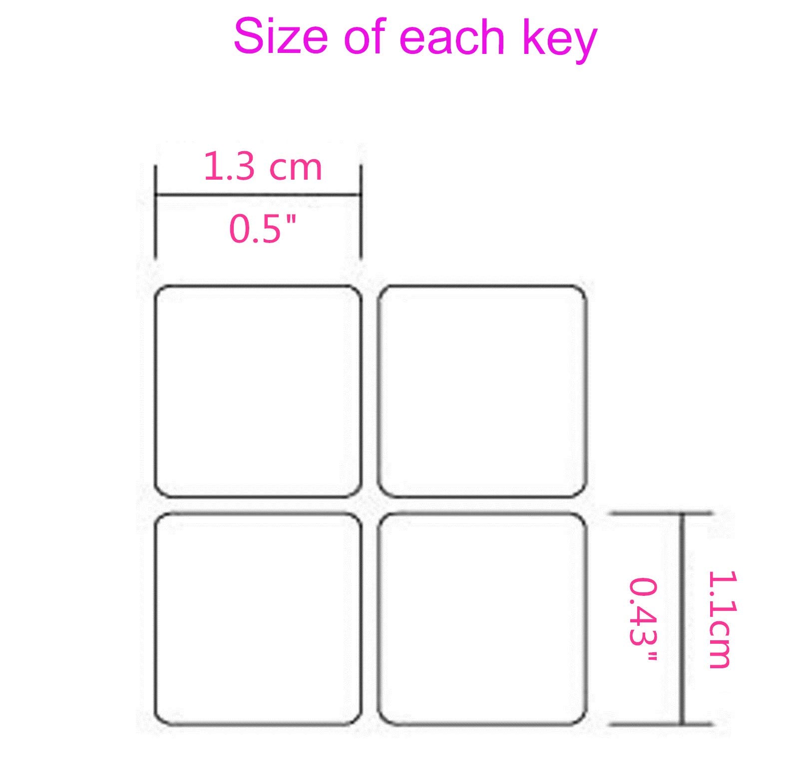 Arabic Letters Non Transparent Keyboard Sticker With White Lettering On Black Background For Universal Computer, Laptop, Desktop