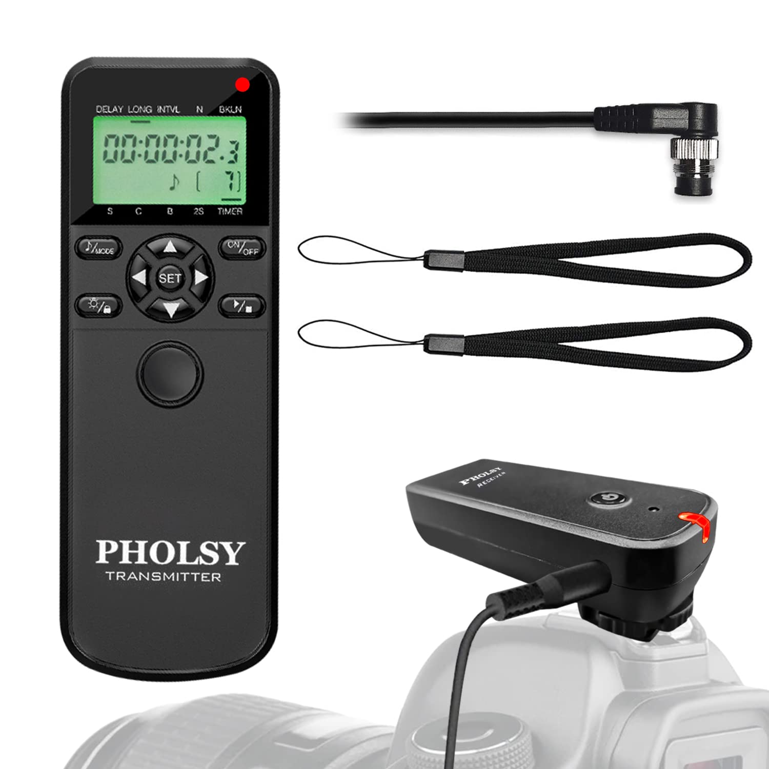 PHOLSY Intervalometer for Nikon Remote Shutter Release N8 Compatible with Nikon Z8 Z9 D3 D4 D5 D6 D800 D850 D810 D700 D500 D300 