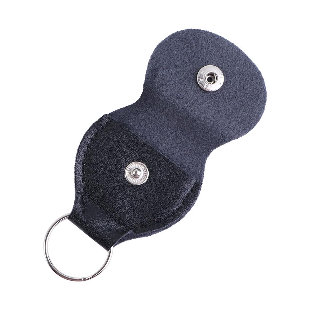 Leadigol Guitar Picks Holder Creative Gifts Plectrum Bag Key Chain Leather Buttons