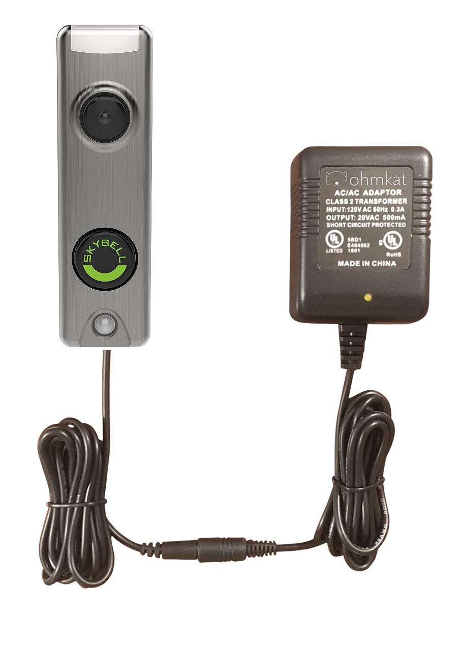Ohmkat Video Doorbell Power Supply   Compatible With Skybell Trim Plus   Needs No Existing Wiring   Battery Charger, Transformer