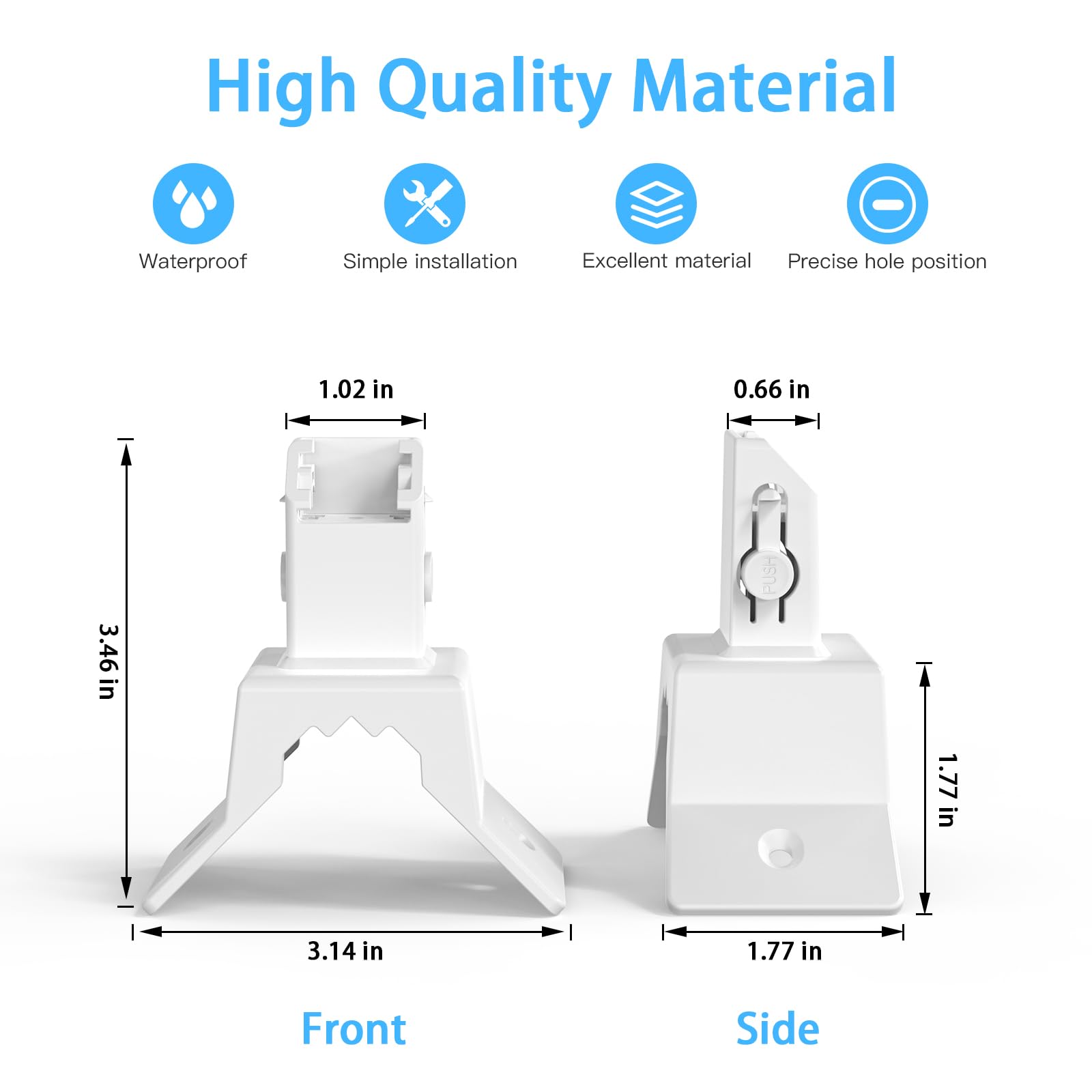 Koroao Corner Mount Bracket For Eufy Security Solocam S340/Solocam E30, Solar Panel Security Camera (White)