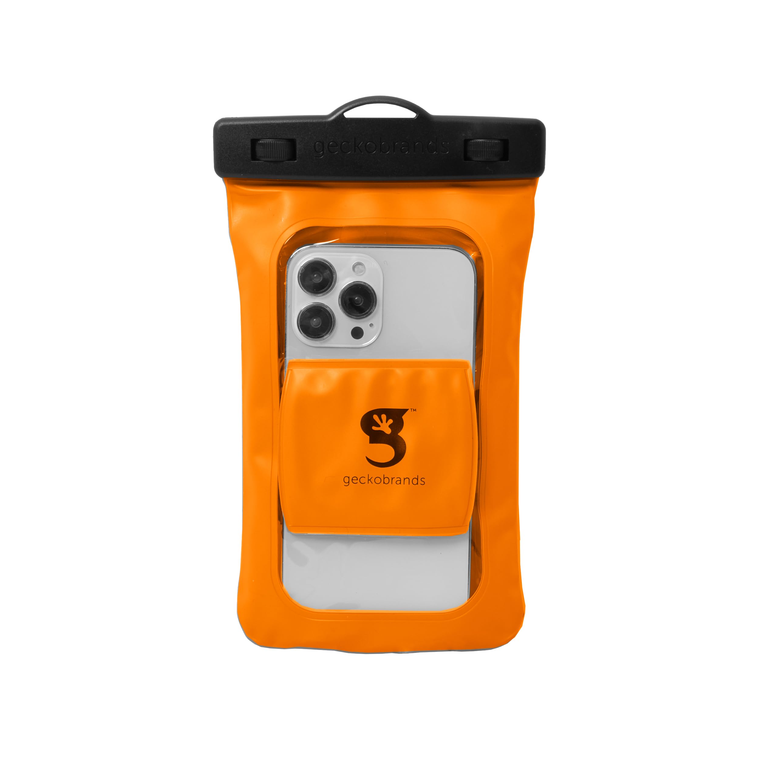 Geckobrands Float Phone Dry Bag With Arm Band, Orange   Floating Watertight Dry Bag Phone Pouch, Fits Most Iphone And Samsung Ga
