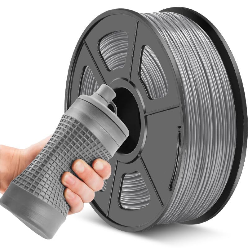 JAYO TPU Filament 1.75mm Grey 1KG, Flexible 3D Printer Filament with Shore Hardness 95A, Strong Elasticity, Abrasion Resistance,