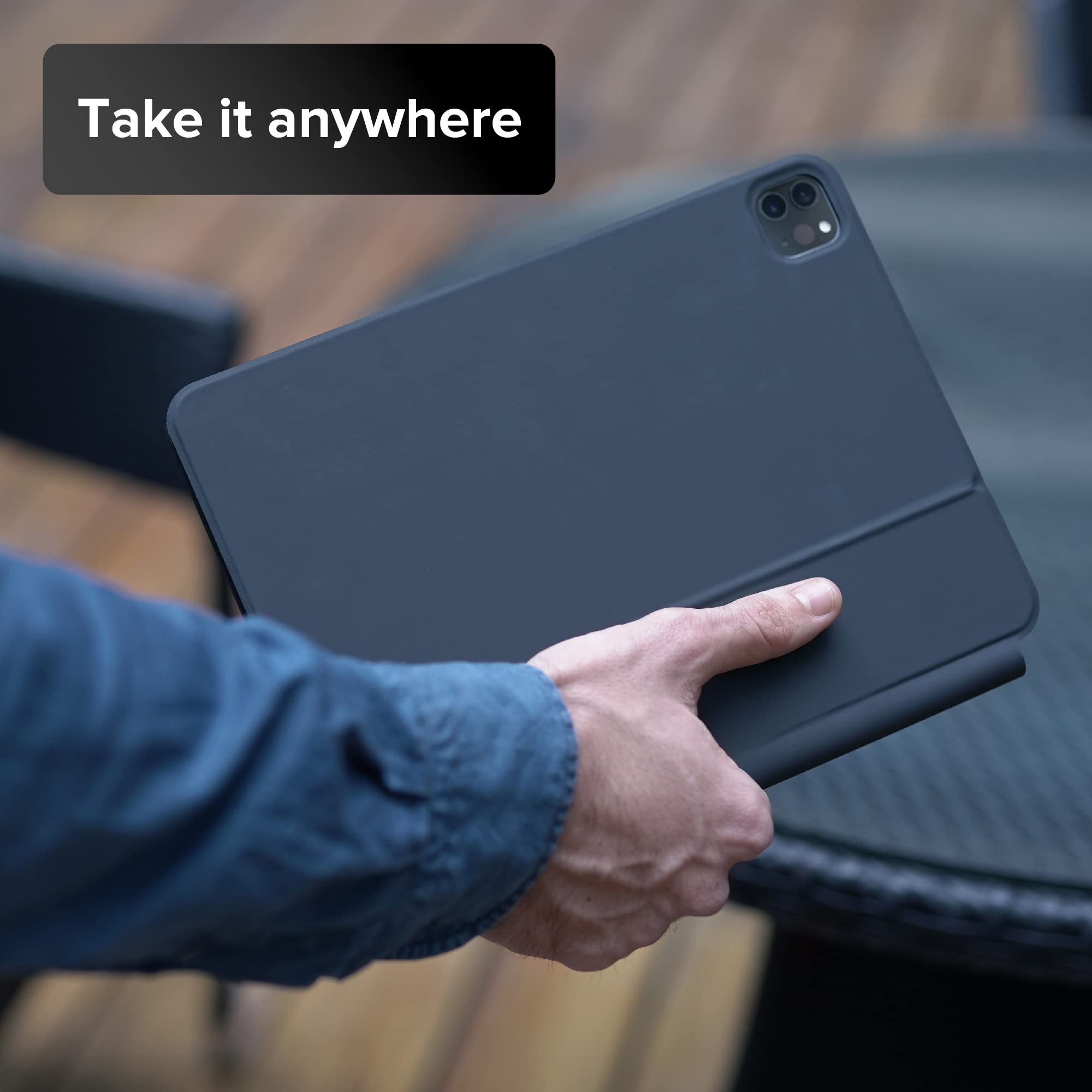 Quark Magic Floating Keyboard Case Ipad Pro 11 Inch (4Th,3Rd, 2Nd,1St Gen), Ipad Air 11 Inch (M2) 2024 And 10.9   Ipad Air (4/5