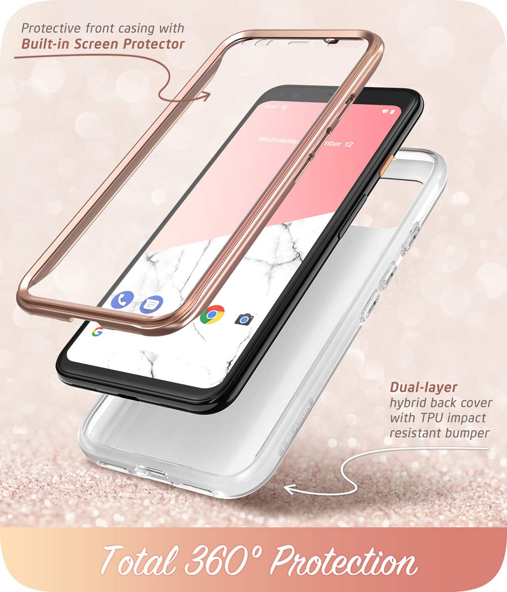 I-Blason Cosmo Series Protective Case For Google Pixel 4 Xl (2019), Marble Pink