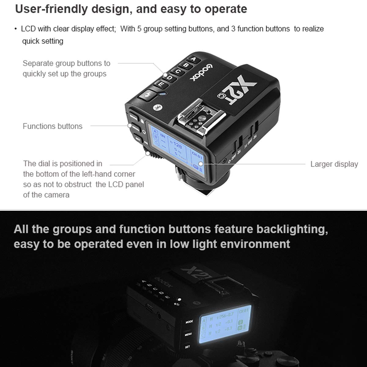 Godox X2T N 2.4G Ttl Wireless Flash Trigger With 2X X1R N Controller Receiver For Nikon,I Ttl Function,Compatible Smartphone Rem