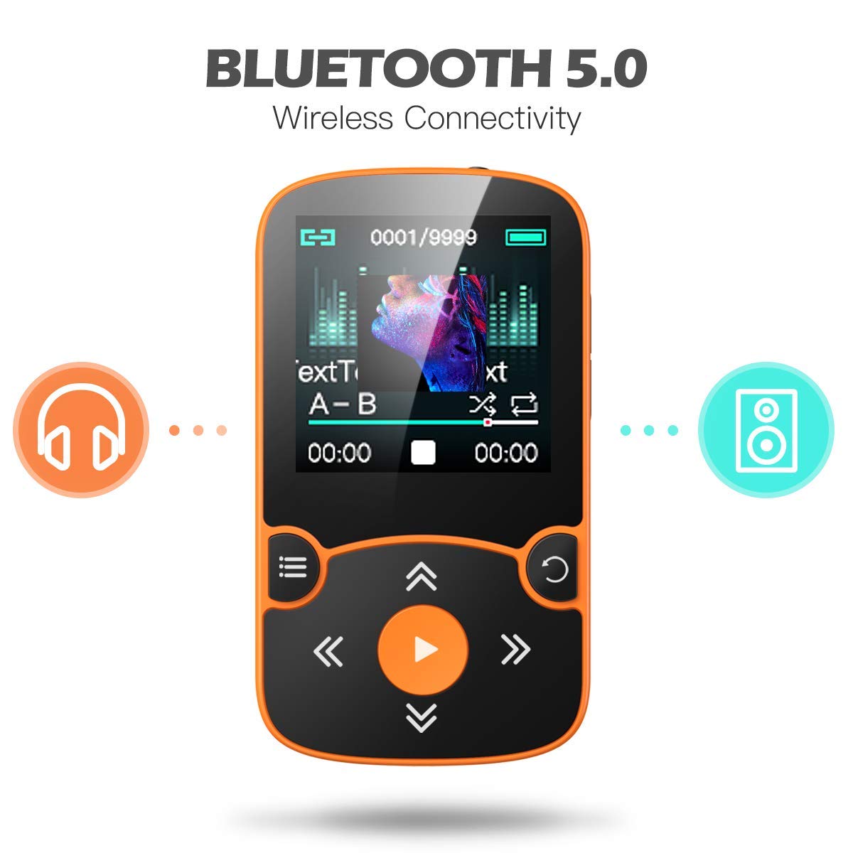 32Gb Mp3 Player With Clip, Agptek Bluetooth 5.0 Lossless Sound With Fm Radio, Voice Recorder For Sport Running, Supports Up To 1
