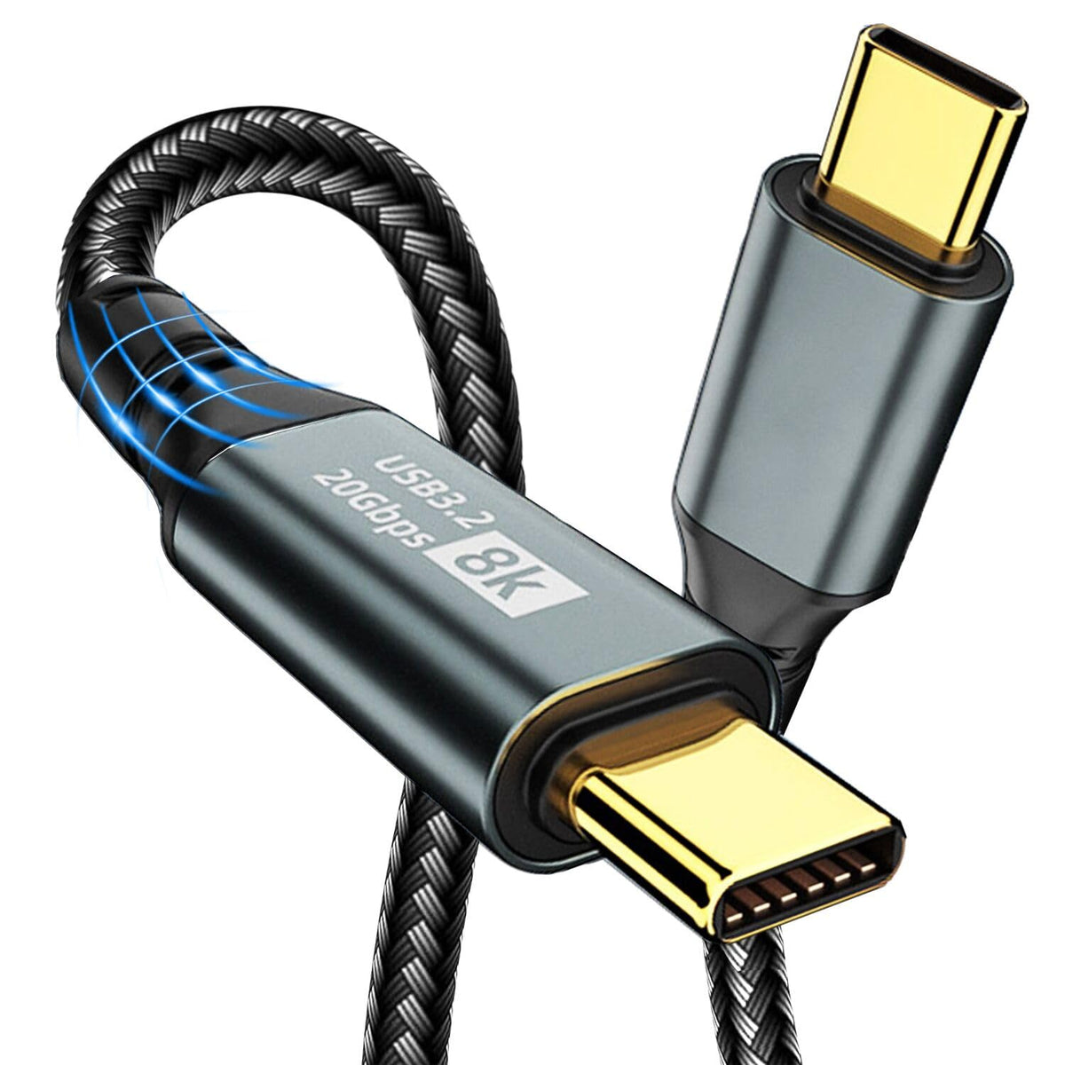 Akwor New Usb C To Usb C Monitor Cable?8K@60Hz, 100W, 20Gbps? Usb C 3.2 Display Cable Thunderbolt 3/4 Compatible, Usb C Charger Cable For Iphone 15/16 Series, Macbook, Ipad Pro/Air And More 3.3Ft