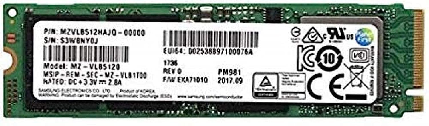 Samsung Pm981 Polaris 512Gb M.2 Ngff Pcie Gen3 X4, Nvme Solid State Drive Ssd, Oem (2280) Mzvlb512Hajq 00000