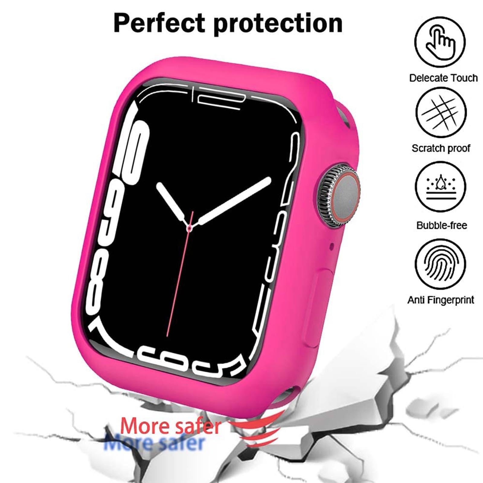 Botomall Compatible With Apple Watch Bumper Case 40Mm Series 6 5 4 Se Soft Flexible Tpu Thin Lightweight Protective Cover For Iw