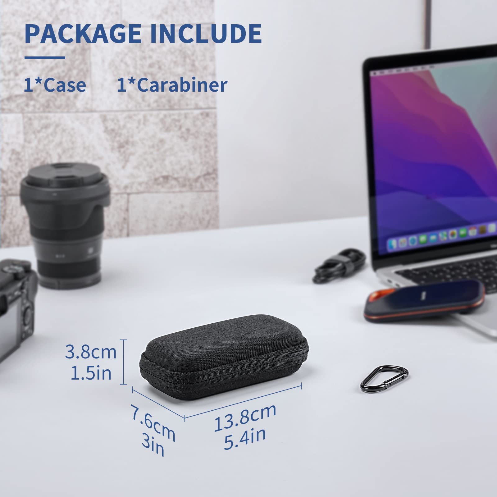 Yinke Hard Case For Sandisk Extreme Pro/Sandisk Extreme Portable External Ssd 500Gb 1Tb 2Tb, Travel Case Protective Cover Storag