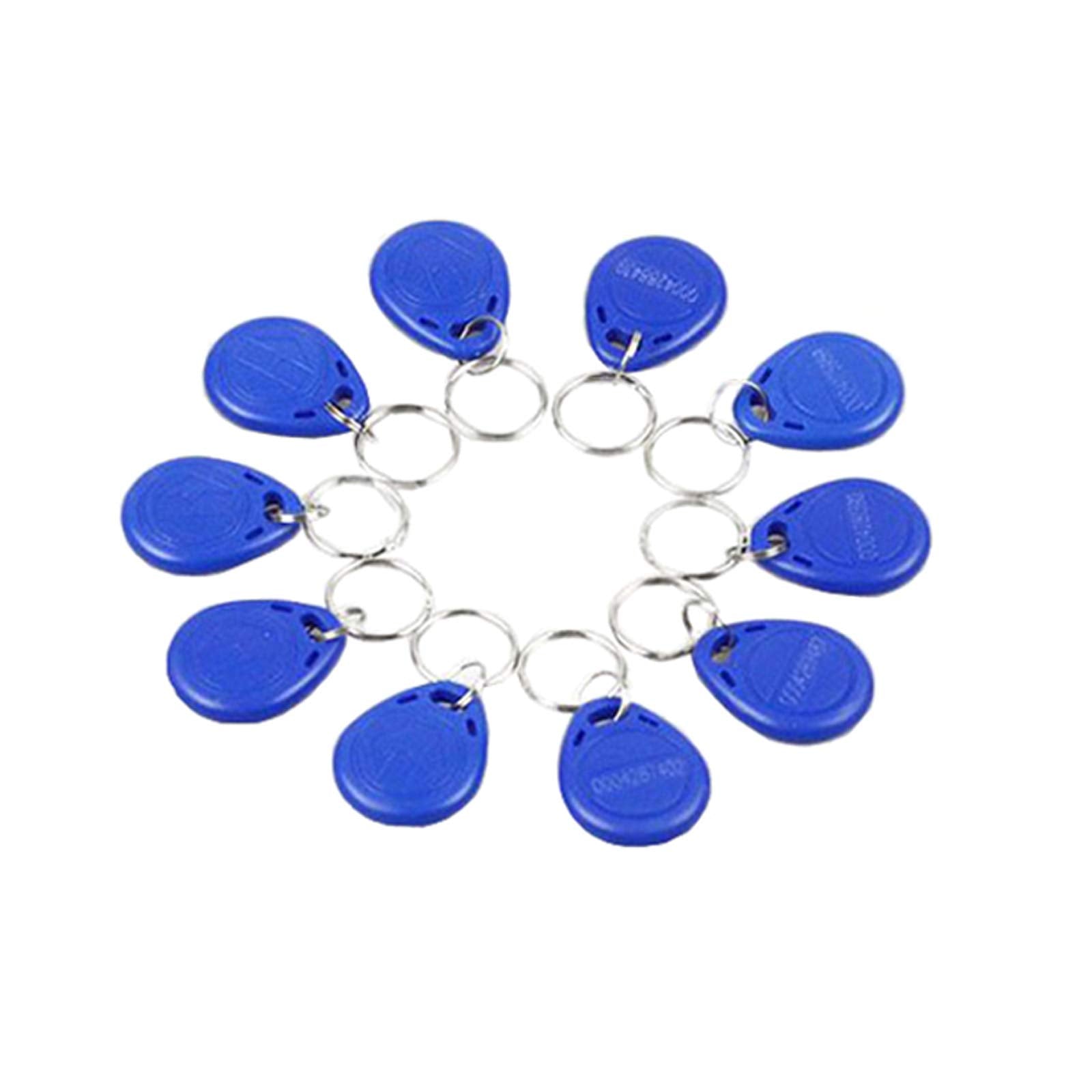 Blue 100Pcs 125Khz Proximity Id Card Chip Tk Em 4100 Rfid Tag Key Fob Keyfobs Keychain Ring Token For Access Control