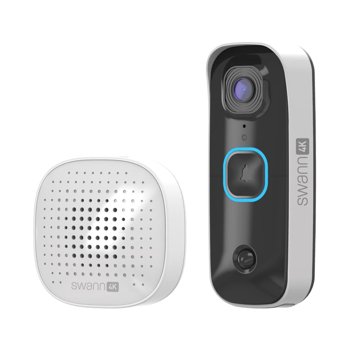 Swann Buddy4K Uhd Wireless Video Doorbell & Chime | No Monthly Fee | Ultra-Wide 165 View | Smart Analytics | 2-Way Audio | Night