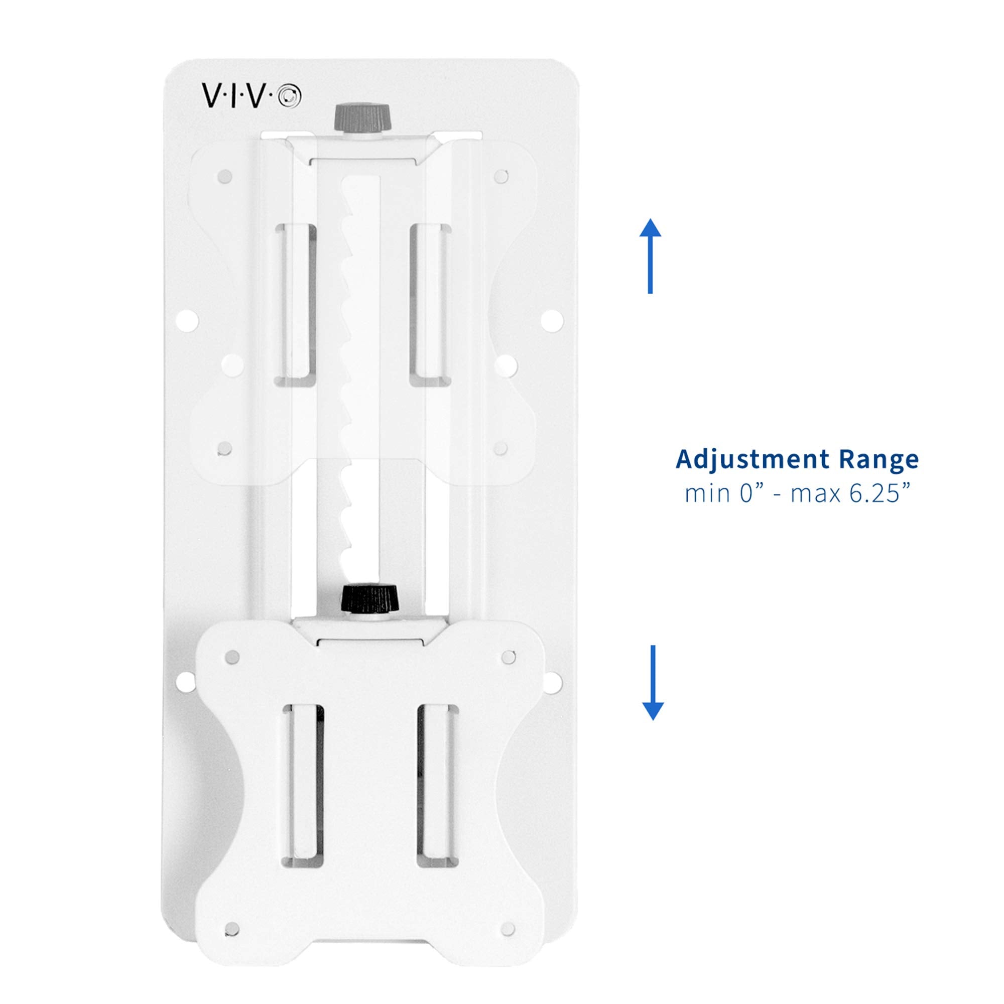 VIVO Height Adjustable VESA Adapter for Single 13 to 27 inch Monitor, Accessory Bracket Kit for Individual Screen, White, STAND VAD3W