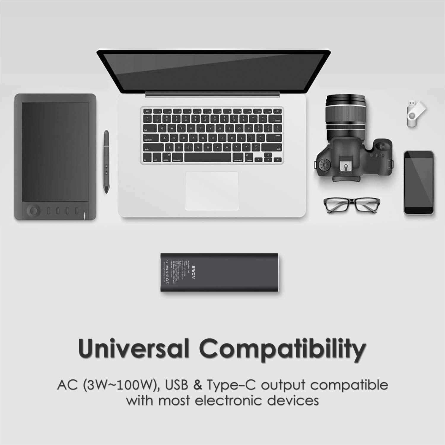 Ac Outlet Portable Laptop Power Bank, Universal 116Wh/31200Mah 100W Travel Laptop Charger, External Battery Pack For Macbook, Ac