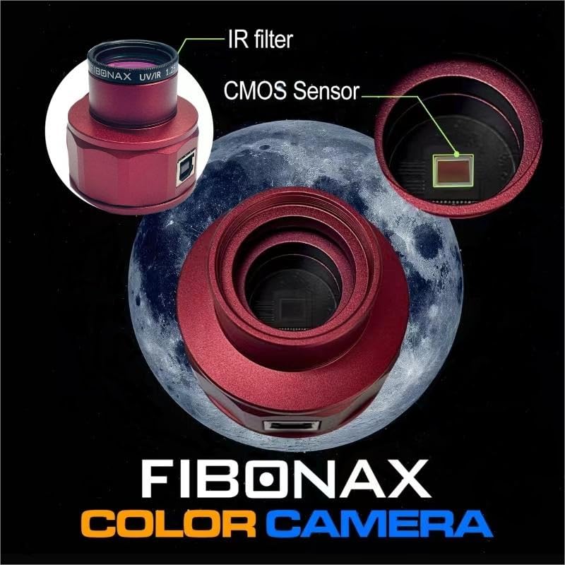 Fibonax Nova800 Astrophotography Camera, 3264 * 2448 8M Pixels,Planetary Observation Eyepieces Compatible With 1.25 Inch Telesco