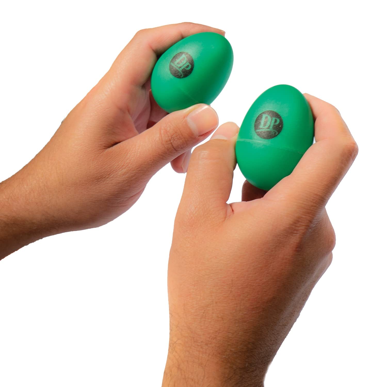 Dp Music Hand Percussion Musical Instrument Set   Include: 1 Pair 8 Inch Rhythm Sticks Wood Claves And 1 Pair Egg Shakers (Green