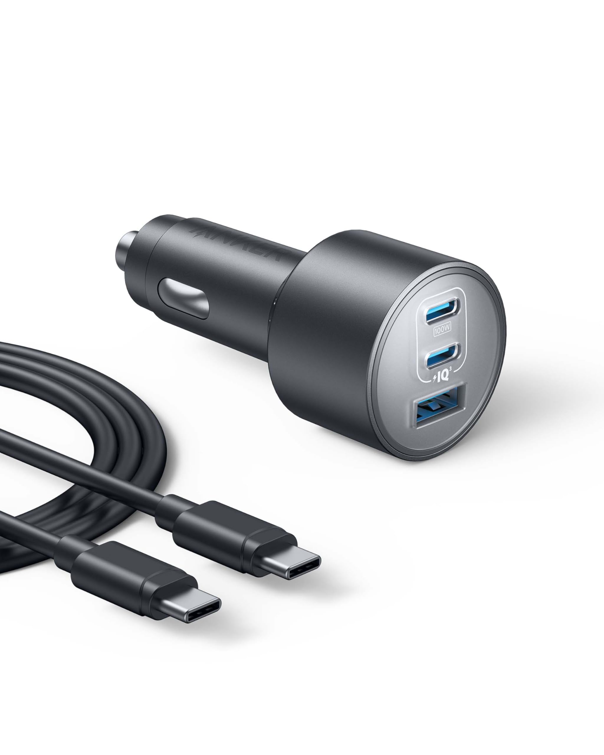 Anker Iphone 16 Usb C Car Charger, 167.5W Max 3 Port Ultra Compact Type C Fast Iphone Car Charger, For Macbook Pro/Air, Iphone 1